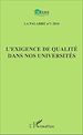 Télécharger le livre :  L'exigence de qualité dans nos universités