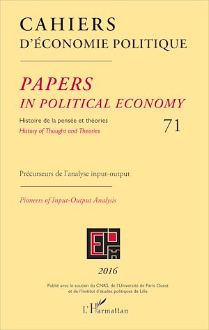 Téléchargez le livre :  Cahiers d'économie politique