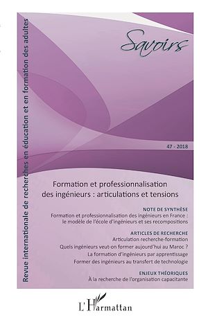 Téléchargez le livre :  Formation et professionnalisation des ingénieurs : articulations et tensions