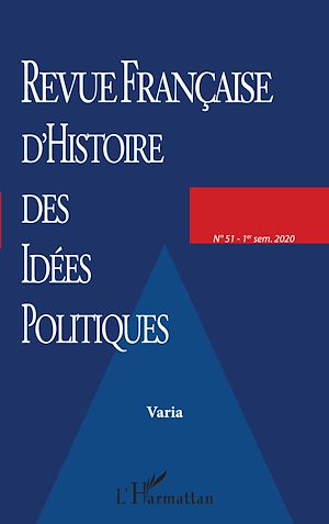 Téléchargez le livre :  Revue Française d'Histoire des Idées Politiques