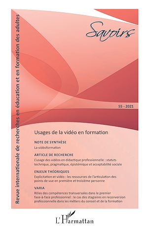 Téléchargez le livre :  Usages de la vidéo en formation