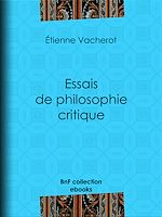 Télécharger le livre :  Essais de philosophie critique