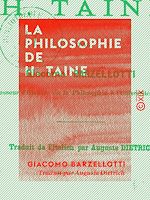 Télécharger le livre :  La Philosophie de H. Taine