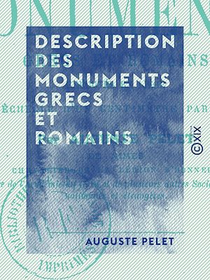 Téléchargez le livre :  Description des monuments grecs et romains
