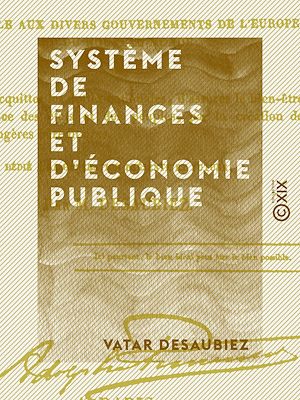 Téléchargez le livre :  Système de finances et d'économie publique