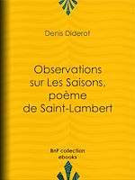 Télécharger le livre :  Observations sur Les Saisons, poème de Saint-Lambert