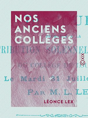 Download the eBook: Nos anciens collèges