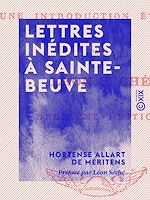 Télécharger le livre :  Lettres inédites à Sainte-Beuve