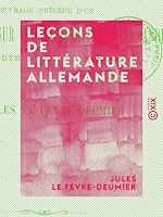 Download this eBook Leçons de littérature allemande