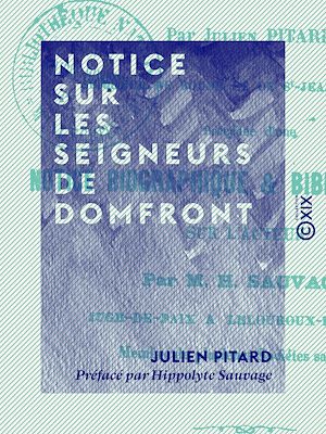 Téléchargez le livre :  Notice sur les seigneurs de Domfront