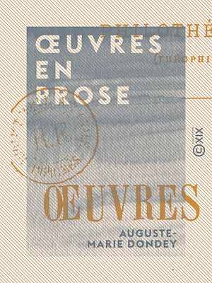 Téléchargez le livre :  Œuvres en prose