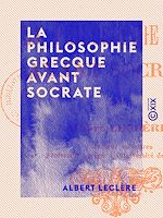 Télécharger le livre :  La Philosophie grecque avant Socrate