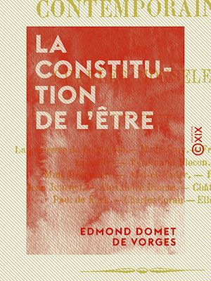 Téléchargez le livre :  La Constitution de l'être