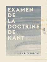 Download this eBook Examen de la doctrine de Kant