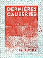Télécharger le livre :  Dernières causeries