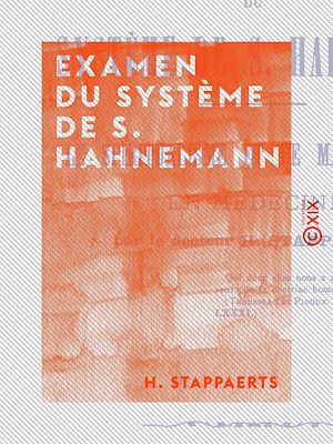 Téléchargez le livre :  Examen du système de S. Hahnemann