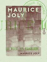 Télécharger le livre :  Maurice Joly