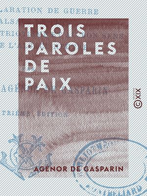 Téléchargez le livre :  Trois paroles de paix