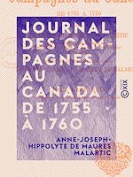 Télécharger le livre :  Journal des campagnes au Canada de 1755 à 1760