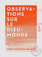 Download this eBook Observations sur le dieu-monde