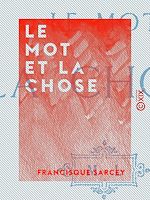 Télécharger le livre :  Le Mot et la Chose
