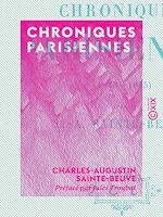 Télécharger le livre :  Chroniques parisiennes (1843-1845)