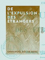 Télécharger le livre :  De l'expulsion des étrangers