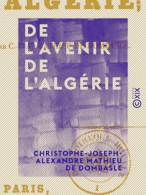 Téléchargez le livre :  De l'avenir de l'Algérie