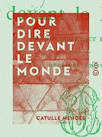 Télécharger le livre :  Pour dire devant le monde - Monologues et poésies