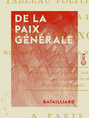 Téléchargez le livre :  De la paix générale