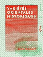 Télécharger le livre :  Variétés orientales historiques - Géographiques, scientifiques, biographiques et littéraires