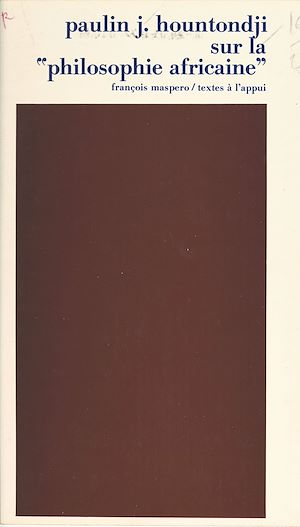 Téléchargez le livre :  Sur la philosophie africaine