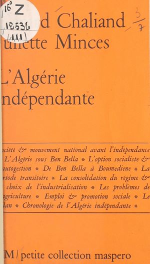 Téléchargez le livre :  L'Algérie indépendante (bilan d'une révolution nationale)