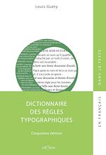 Télécharger le livre :  Dictionnaire des règles typographiques