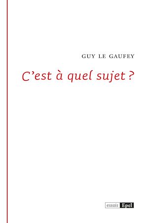 Download the eBook: C'est à quel sujet ?