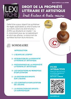 Télécharger le livre :  Droit de la propriété intellectuelle et artistique (2ème édition)