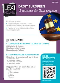 Télécharger le livre :  Droit européen - Le contentieux de l’Union européenne