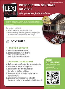 Télécharger le livre :  Introduction générale au droit : Les principes fondamentaux - 4e édition