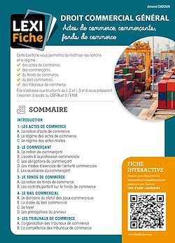 Télécharger le livre :  Droit commercial général