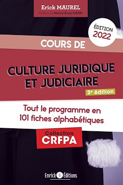 Télécharger le livre :  Cours de culture juridique et judiciaire 2022