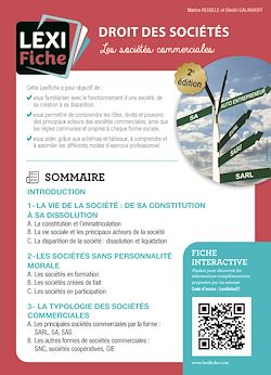 Télécharger le livre :  Droit des sociétés - Les sociétés commerciales