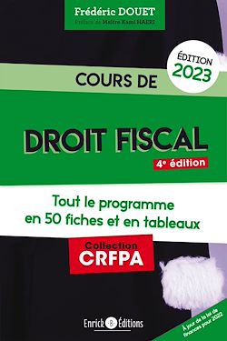 Télécharger le livre :  Cours de droit fiscal 2023