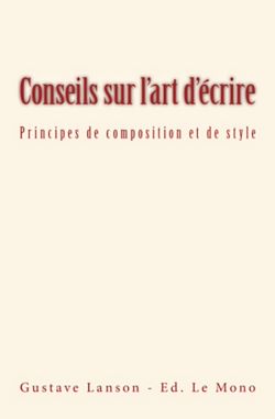 Télécharger le livre :  Conseils sur l'art d'écrire