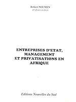 Télécharger le livre :  Entreprises d'État, management et privatisations en Afrique