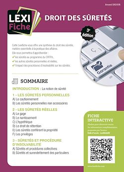 Télécharger le livre :  Droit des sûretés (3e édition)