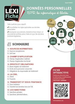 Télécharger le livre :  Données personnelles (2e édition)