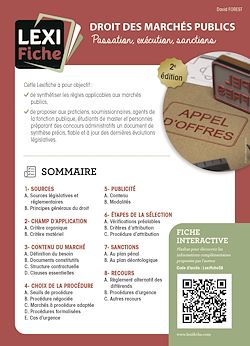 Télécharger le livre :  Droit des marchés publics (2e édition)