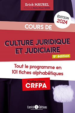 Télécharger le livre :  Cours de culture juridique et judiciaire 2024