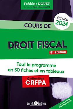 Télécharger le livre :  Cours de droit fiscal 2024