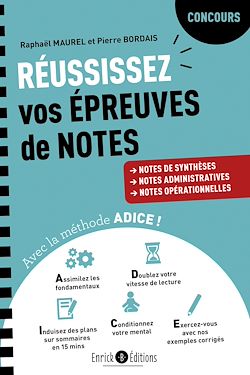 Télécharger le livre :  Réussissez vos épreuves de notes avec la méthode ADICE !